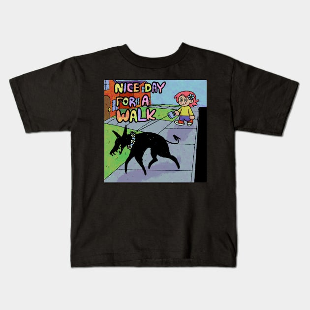 Nice Day For A Walk Kids T-Shirt by cskips